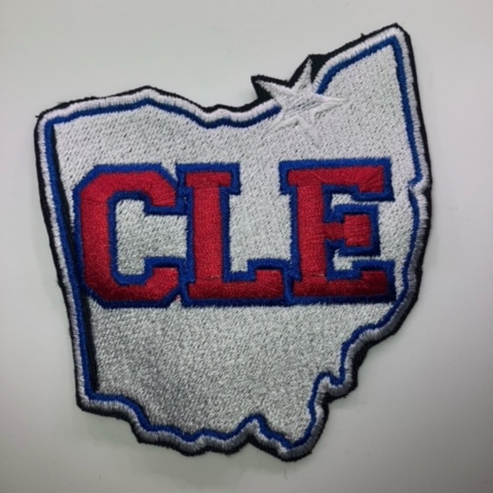 CLE pride 100% full embroidered patch in Cleveland Indians colors